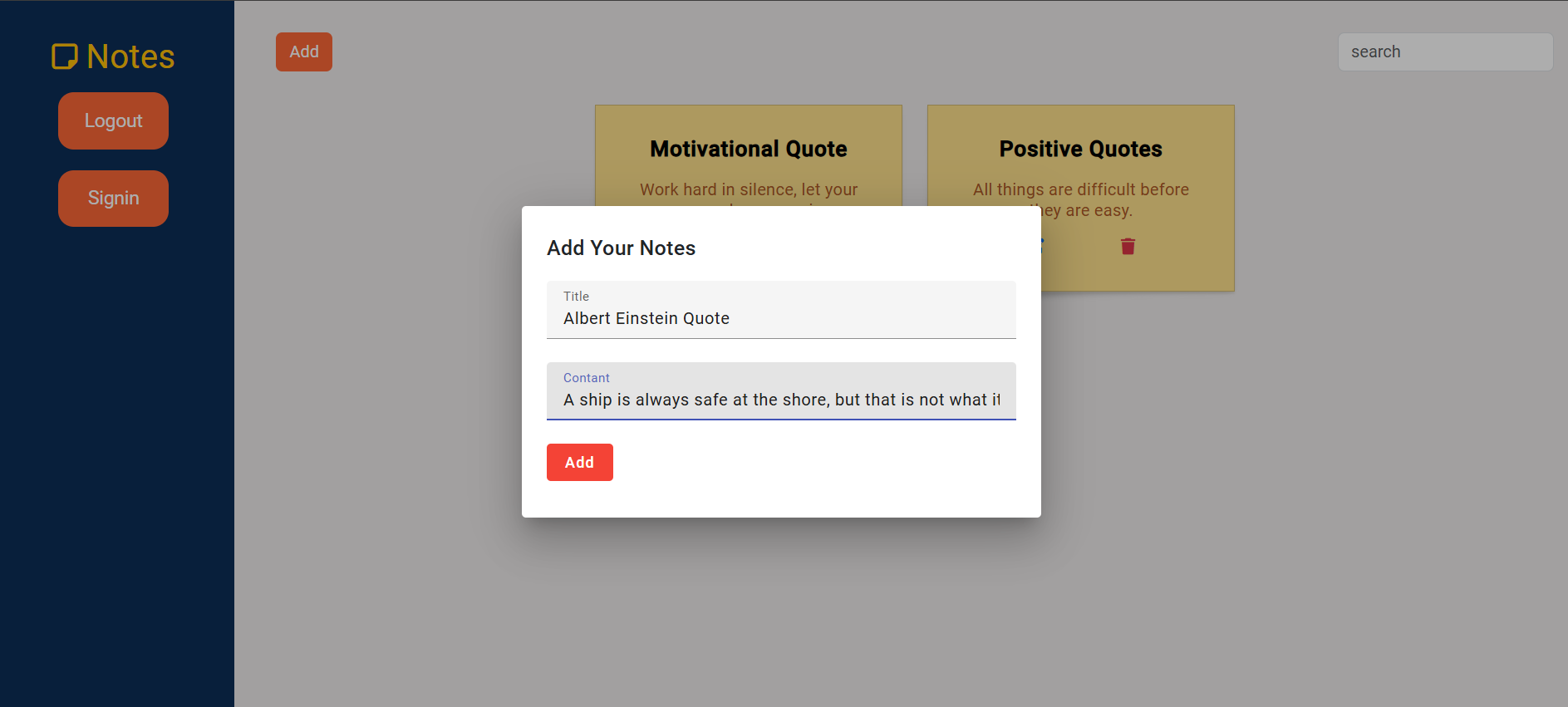 Note App